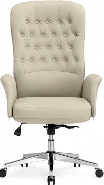 Кресло руководителя Oxford, экокожа слоновая кость