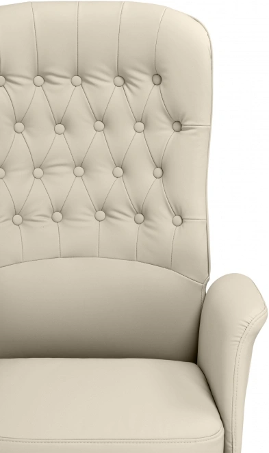 Кресло руководителя Oxford, экокожа слоновая кость