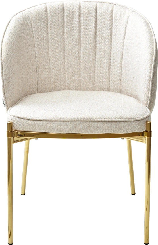 Стул Diana, мягкий, TRF-11 светло-бежевый, золотой каркас