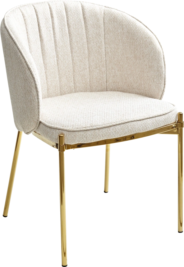 Стул Diana, мягкий, TRF-11 светло-бежевый, золотой каркас