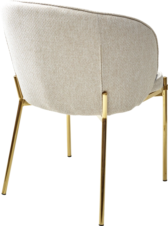 Стул Diana, мягкий, TRF-11 светло-бежевый, золотой каркас