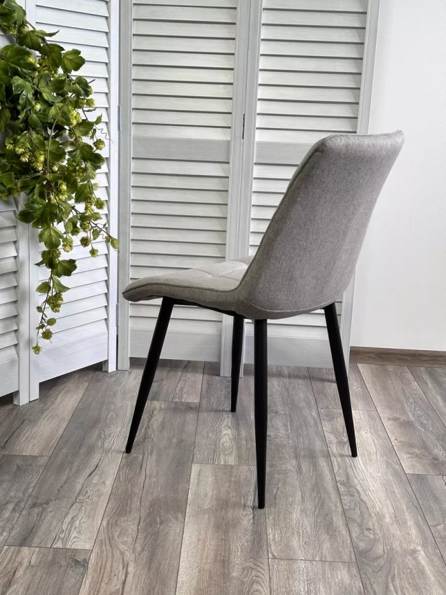 Стул Chic, мягкий, VF-19, VF-20 светло-серый, серый, черный каркас, ткань