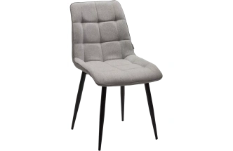 Стул Chic, мягкий, VF-19, VF-20 светло-серый, серый, черный каркас, ткань
