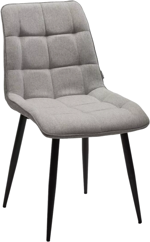 Стул Chic, мягкий, VF-19, VF-20 светло-серый, серый, черный каркас, ткань