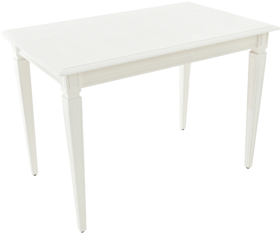 Кухонный стол Сиена, 110, эмаль белая, каркас белый