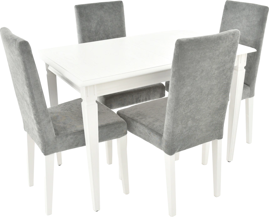 Кухонный стол Сиена, 110, эмаль белая, каркас белый