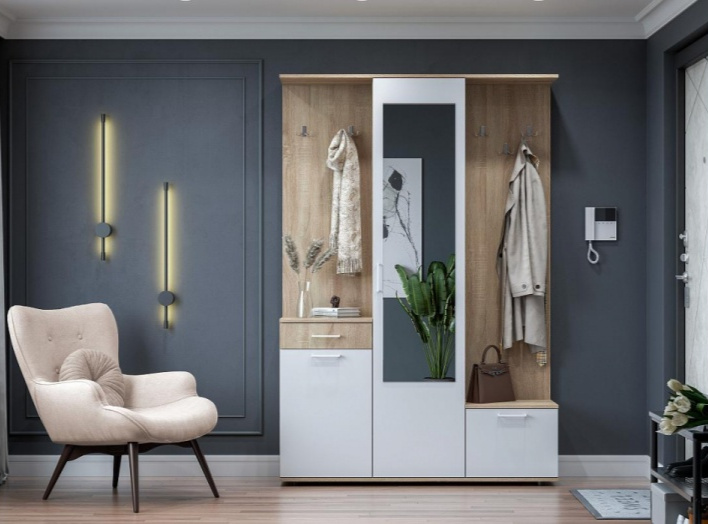 Прихожая Пети, дуб сонома / белый