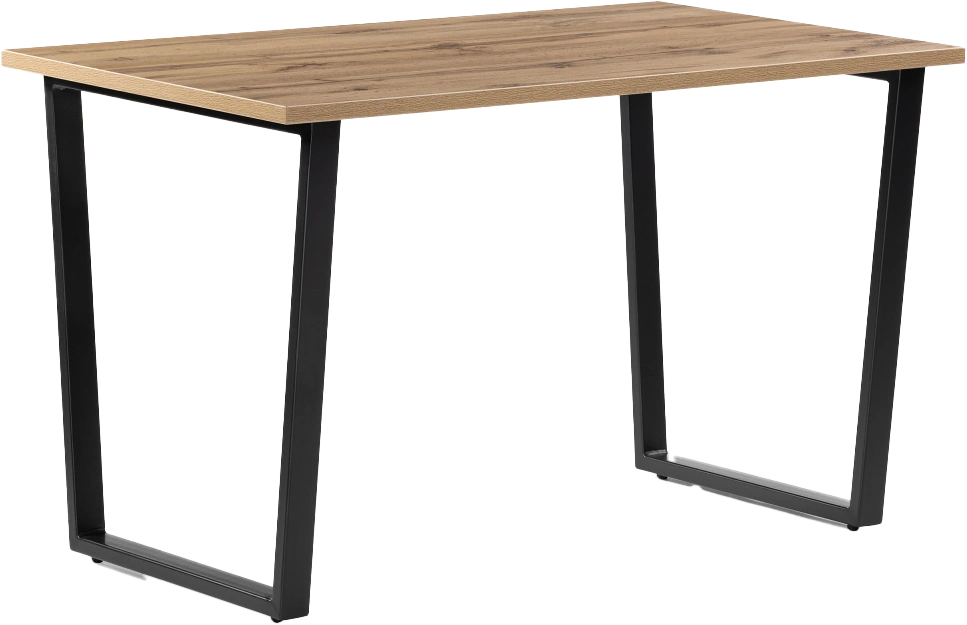Кухонный стол Лота Лофт, 120x74, ЛДСП, дуб вотан, каркас матовый черный