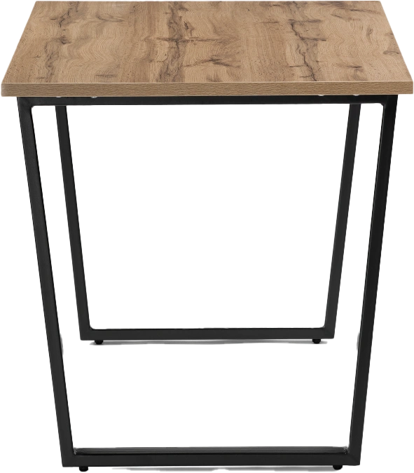 Кухонный стол Лота Лофт, 120x74, ЛДСП, дуб вотан, каркас матовый черный