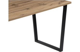 Кухонный стол Лота Лофт, 120x74, ЛДСП, дуб вотан, каркас матовый черный