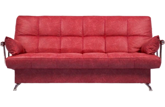 Диван прямой Финка Хром, ткань Таймлесс 35 (красный)