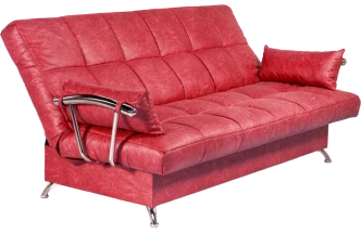 Диван прямой Финка Хром, ткань Таймлесс 35 (красный)