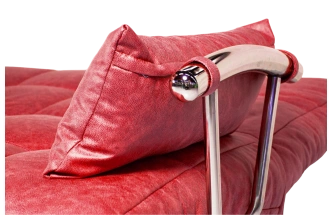 Диван прямой Финка Хром, ткань Таймлесс 35 (красный)