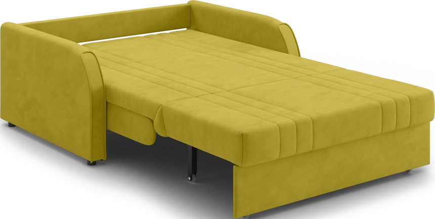 Диван прямой Турин 120, модель 053, Velutto 28 (горчичный)