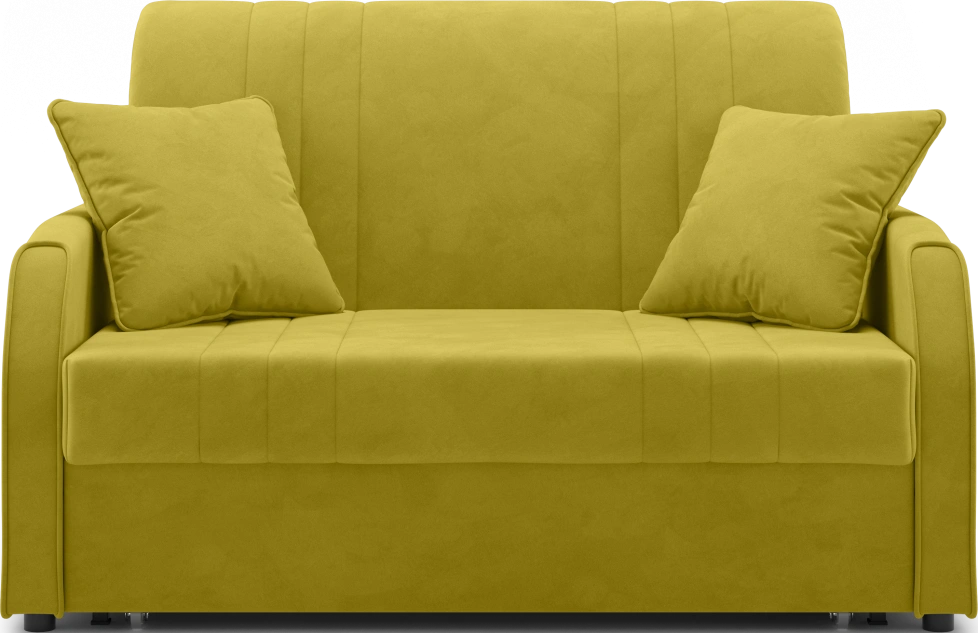 Диван прямой Турин 120, модель 053, Velutto 28 (горчичный)