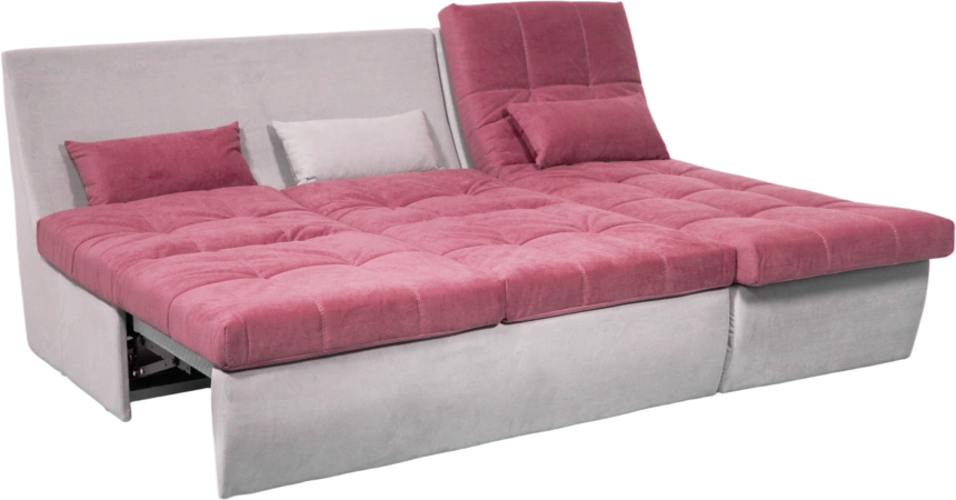 Диван прямой София 2, 228 на 170, ткань Tenerife holly berry, Tenerife silver 