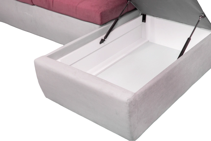 Диван прямой София 2, 228 на 170, ткань Tenerife holly berry, Tenerife silver 