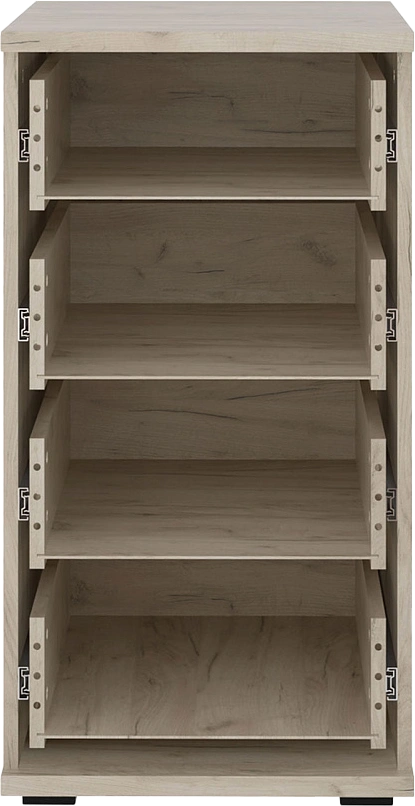 Комод Альянс, 4 ящика, Дуб крафт / Белый глянец