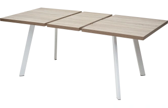 Кухонный стол раздвижной Brick M 140, Дуб Трюфель, Белый