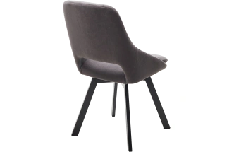 Стул Asp, мягкий, поворотный, B28 Темно-серый велюр, черный каркас