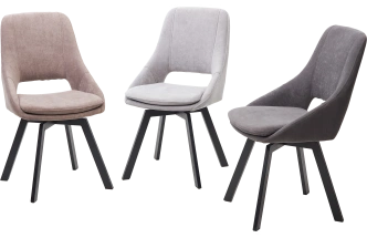 Стул Asp, мягкий, поворотный, B28 Темно-серый велюр, черный каркас