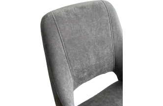 Стул Asp, мягкий, поворотный, B28 Темно-серый велюр, черный каркас