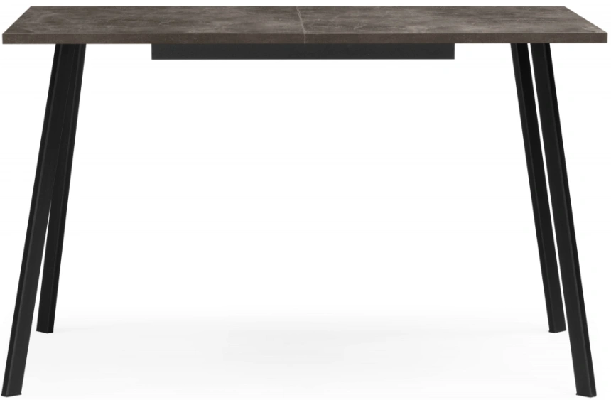 Кухонный раздвижной стол Кортни, 117(157)x77x75, бетон темный / черный матовый