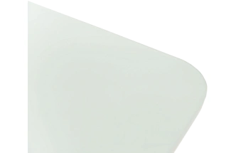 Кухонный стол Тайбэй, белый, стекло Opti, каркас белый 