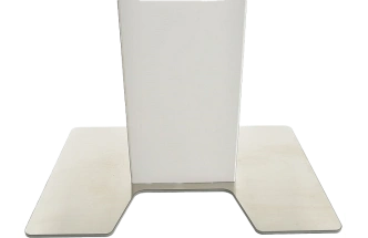 Кухонный стол Тайбэй, белый, стекло Opti, каркас белый 