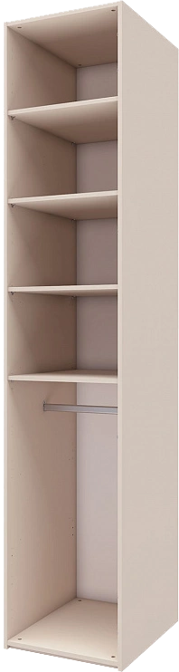 Шкаф одностворчатый Луара 4, распашной с зеркалом, кашемир серый