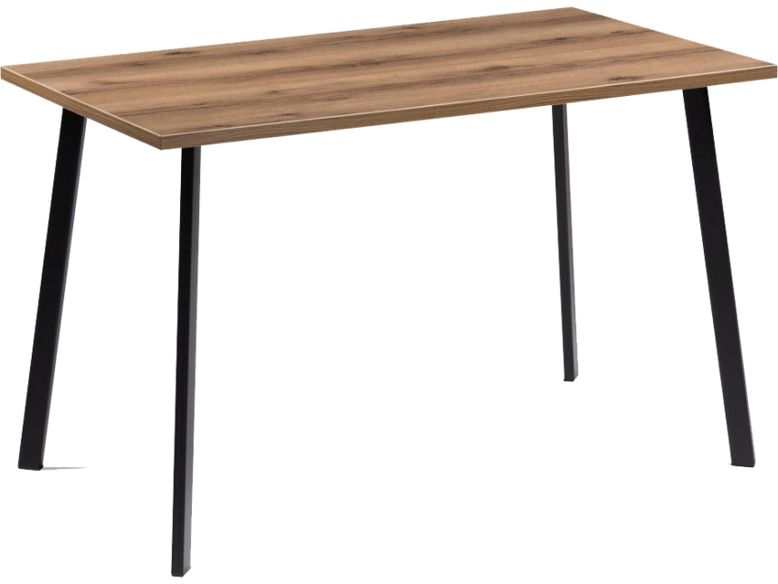 Кухонный стол Тринити Лофт, 120x60, ЛДСП, дуб делано темный, каркас матовый черный