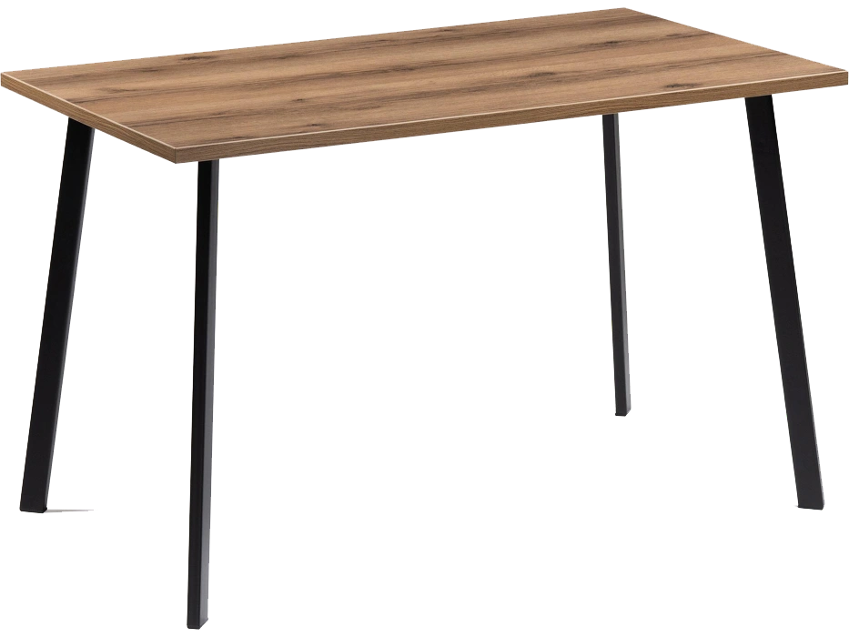 Кухонный стол Тринити Лофт, 120x60, ЛДСП, дуб делано темный, каркас матовый черный