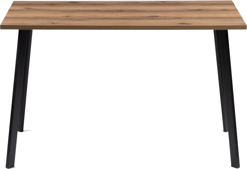 Кухонный стол Тринити Лофт, 120x60, ЛДСП, дуб делано темный, каркас матовый черный