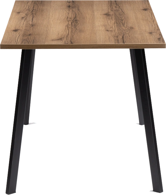 Кухонный стол Тринити Лофт, 120x60, ЛДСП, дуб делано темный, каркас матовый черный