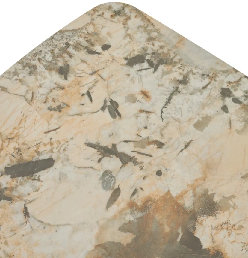 Обеденный раздвижной стол Alonso 200, TL-137, итальянская керамика, медный брашированный каркас