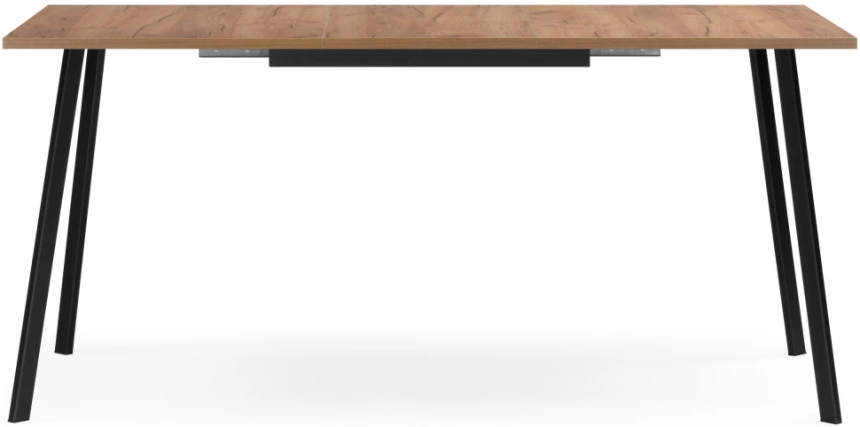 Кухонный раздвижной стол Кортни, 117(157)x77x75, дуб крафт золотой / черный матовый