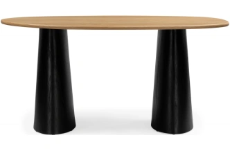 Обеденный стол Ares, дуб / черный