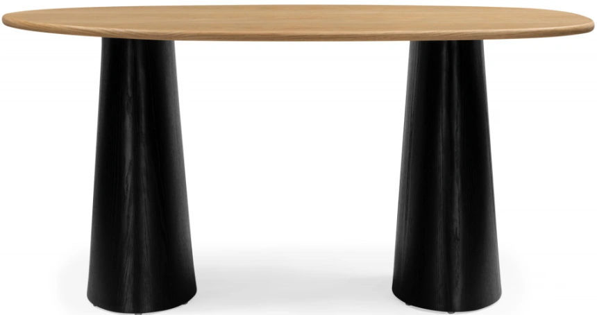 Обеденный стол Ares, дуб / черный