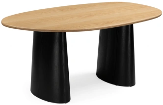 Обеденный стол Ares, дуб / черный