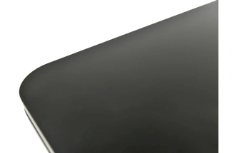 Кухонный стол Тайбэй, черный, стекло, каркас белый