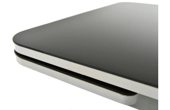 Кухонный стол Тайбэй, черный, стекло, каркас белый