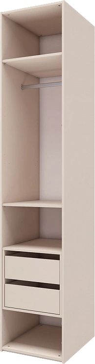 Шкаф одностворчатый Луара 8, распашной с зеркалом, кашемир серый