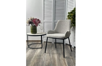 Стул Brio, мягкий, UF995-02, букле, черный каркас 