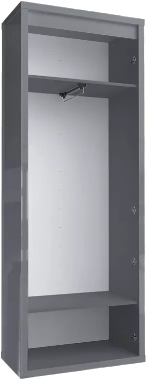 Шкаф Норден двухдверный, Серый глянец