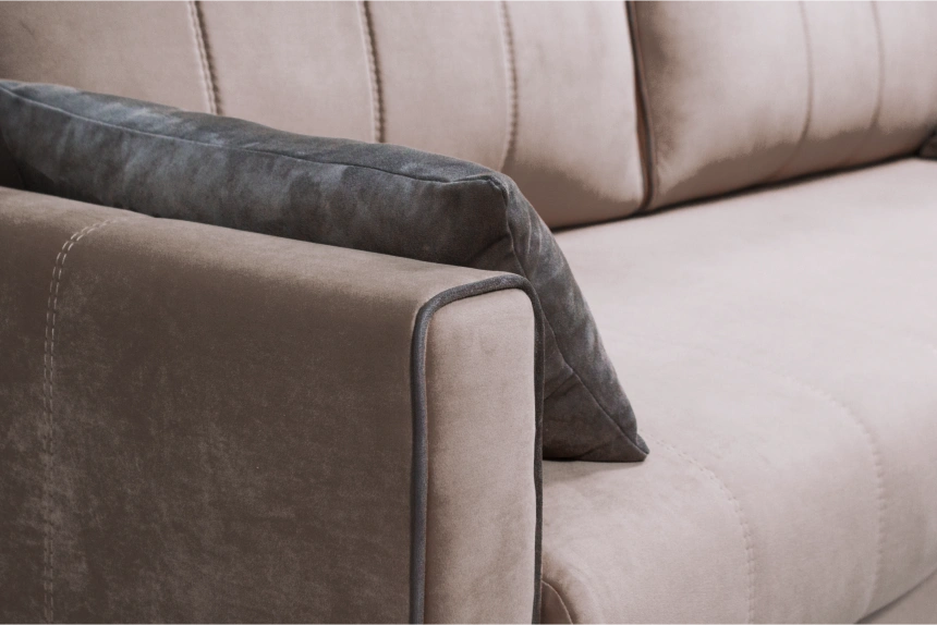 Диван прямой Бали 3, Tenerife cream, Tenerife stone