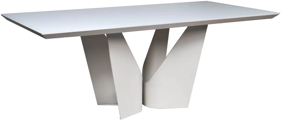 Обеденный стол Quadro, МДФ, белый / белый