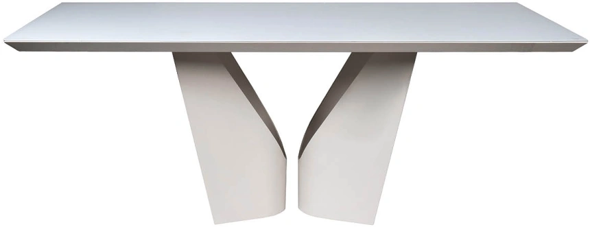 Обеденный стол Quadro, МДФ, белый / белый
