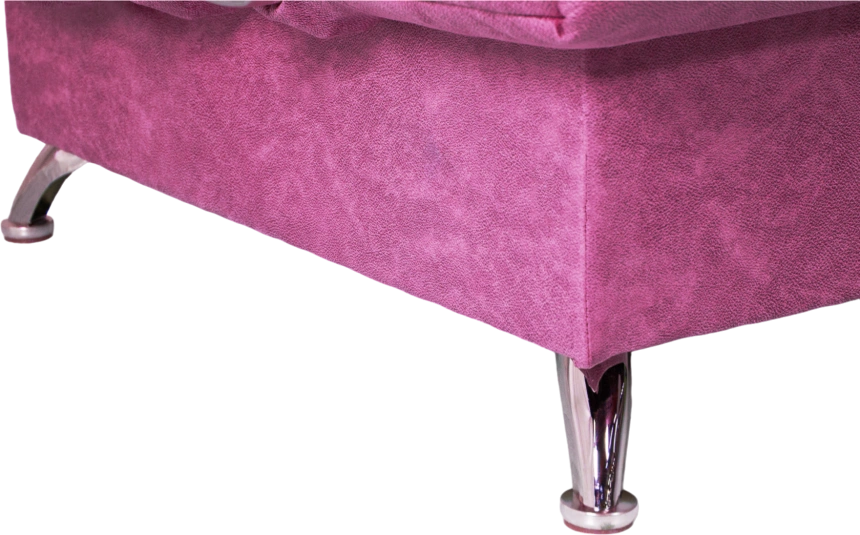 Диван прямой Финка Хром, ткань Энигма 24 (фукси)
