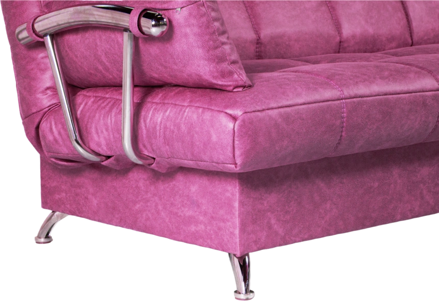 Диван прямой Финка Хром, ткань Энигма 24 (фукси)