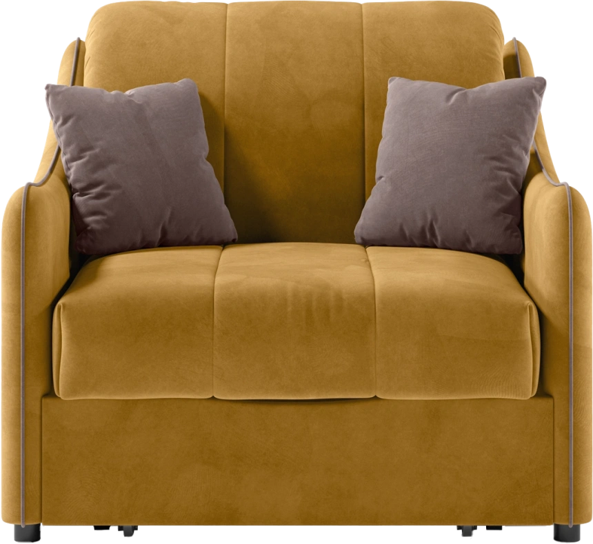 Кресло-кровать Дели 80, модель 032, Ultra Mustard / Ultra Stone (горчичный)